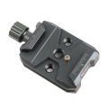 Aluminum Alloy Quick Release QR Plate Clamp with Arca QR Plate Slot 3/8-inch & 1/4-inch Screw Hole for  RS2/RSC2/RS3 QR Plate. 