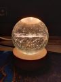 Crystal Light 3D effect | crystal ball lamp | Laser engraved | solar sphare lamp | single color. 