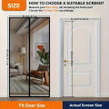 No-Drill Magnetic Screen Door - a Black And White Mesh Curtain Easy to Install, Featuring a Soft Net That Is Easy to Clean.