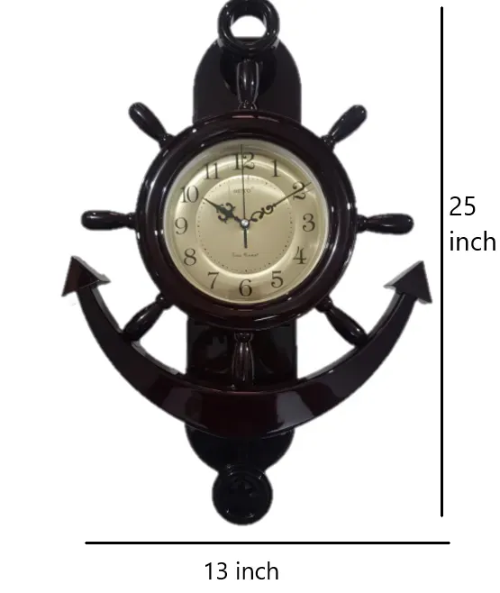 WALL%20CLOCK%20ANCHOR%20WALL%20CLOCK%20NEW%20STYLISH%20WALL%20CLOCK%20Wall%20clock%20-%20plastic%20Made-%20Beautiful%20Design-%20Pendulum-%201%20Years%20Warranty%20-%20Image%203