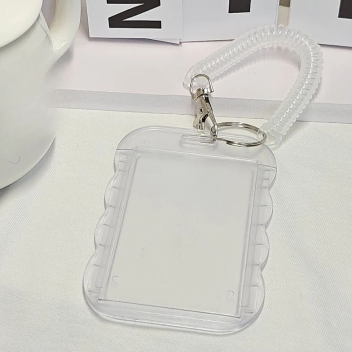 Photocard Holder Key Chain INS Ins Idol Photo Card Holder Decorative Student ID Badge Holder Girls Card Sleeves