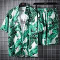 Beach Clothes For Men 2 Piece Set Quick Dry Hawaiian Shirt and Shorts Set Men Fashion Clothing Printing Casual Outfits Summer.