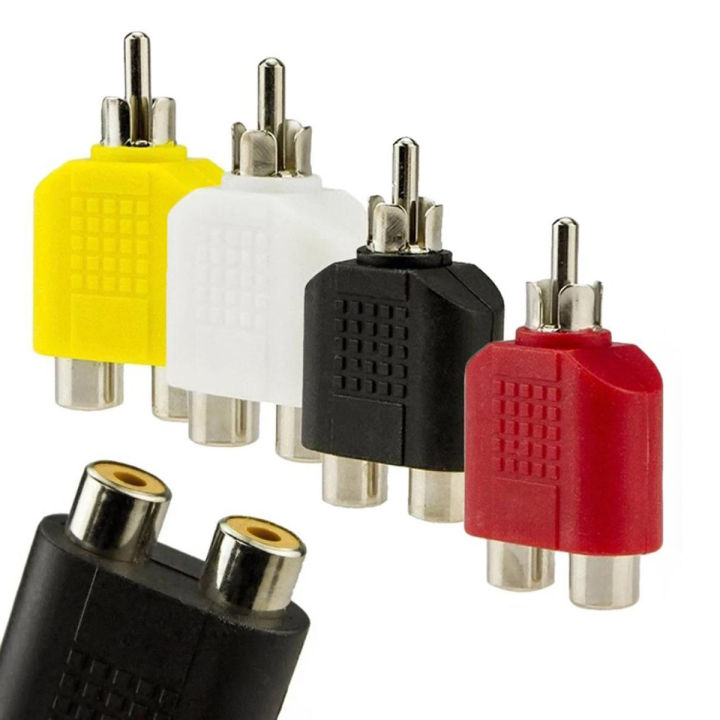 RCA Male to Dual RCA Female Y Splitter Audio Video Adapter