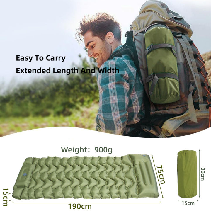 Wide TPU Inflatable Mattress Thickened Waterproof Sleeping Pad Portable Camping Bed for Adults Kids Outdoor Gear