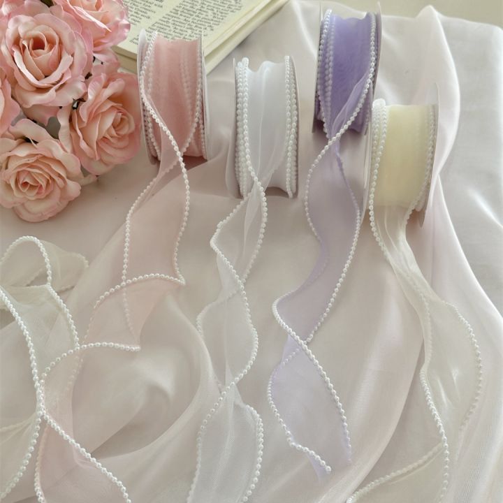 1PC%20Pearl-edged%20Fishtail%20Wavy%20Ribbon%20Cake%20Bouquet%20Decorative%20Ribbon%20Fairy%20Breath%20Fluttering%20-%20Image%204