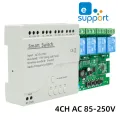 4CH ZIGBEE/Tuya/eWelink Smart Relay Dry Contact Module AC DC 7-32V 85-250V Automation Motor Switch Recever Timer for Alexa. 