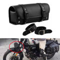 Motorcycle Saddlebags PU Leather Front Fork Tail Tool Bag Luggage For Harley Chopper Bobber Cruiser Sportster XL 883 1200 Bag.