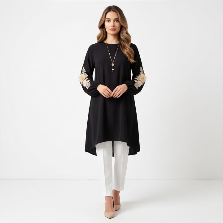 Refined Taste - Two piece boutique collection of exclusive designed ready-made tops by georgette embroidery - Durabilty Assured