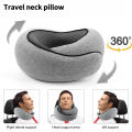 Portable Adjustable Travel Neck Pillow Memory Foam U-shaped Pillow Snail Style Travel Neck Support Soft Noon Break Sleep Pillow.