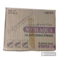 Medi Aqua 3cc /3mL Syringe 100 pcs Box Blister packing. 
