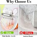 Miwayer 8 Keys Mini Kalimba Rainbow Transparent Heart Crystal Kalimba Acrylic Thumb Piano Acoustic Finger Piano Music Instrument. 