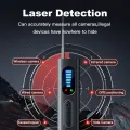 Hidden Camera Detector Anti-Spy Car GPS Tracker Listening Device Bug RF Wireless All Signal Scanner Gadget Security Protection. 
