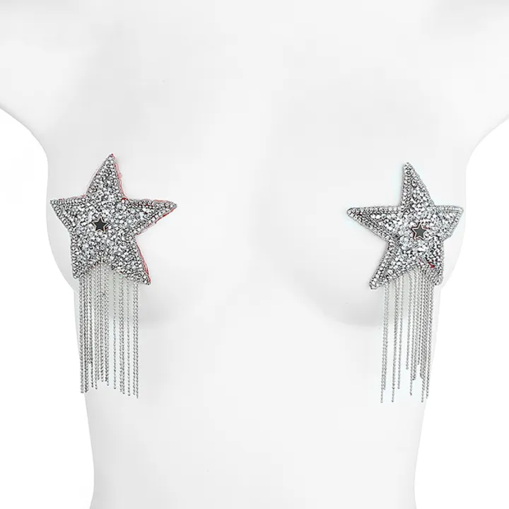 1pair%20Tassel%20Rhinestone%20Star%20Nipple%20Stickers%20Women%20%20Bra%20Nipple%20Cover%20Reusable%20Wear%20Silicone%20Nipple%20Pasties%20Chest%20Stickers%20-%20Image%202