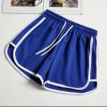 Summer Men and Women casual loose straight shorts lady stylish thin breathable wide leg gym short pants Women yoga Shorts. 