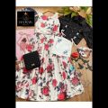 2 piece Stylish maxi with saperate belt + denim jacket. 