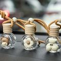 Cartoon Car Aromatherapy Glass Bottle For Mirror Pendant Dashboard Decorative Ornaments. 