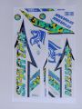New 3D 2024 Latest Spartan MSD Blue & green Edition Top Quality Cricket Bat Sticker For Professional Players. 