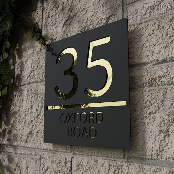 Customize House number plate/ Name plate /customize name plate / modern house name plate design