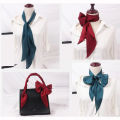 Luxury Solid Square Scarf For Women 60cm Satin Neck Hair Tie Band Bag Warp Soft Neckerchief Hijabs Head Female Foulard. 