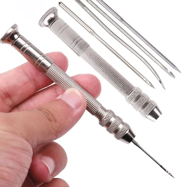 5Pcs/set%20Leather%20Sewing%20Kit%20Replaceable%20Needle%20with%20Awl%20Handle%20Set%20DIY%20Leathercraft%20Shoes%20Repair%20Tools%20Punch%20Stitching%20Needles%20-%20Image%202
