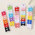 10Pcs Boutique Handmade Tiny Baby Bows Grosgrain 1.5" Hair Bows Alligator Clips for Baby Girls Toddlers Hair Accessories Gift. 