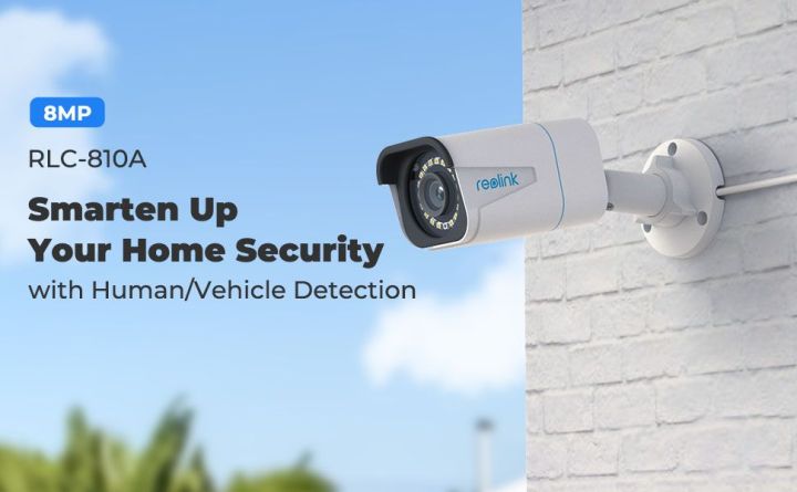 REOLINK Security Camera Outdoor System
4K, Surveillance IP PoE with
Human/Vehicle/Pet Detection, 25FPS
Daytime, 100F IR Night Vision, Up to 256GB
microSD Card, RLC-810A, Audio and Motion
Alert