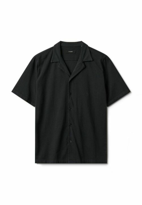 Men's Black Color Cuban Shirts