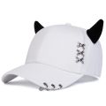 Unisex XXX Iron Ring Bull Horn Personality Baseball Caps Spring Autumn Outdoor Adjustable Casual Hats Sunscreen Hat. 