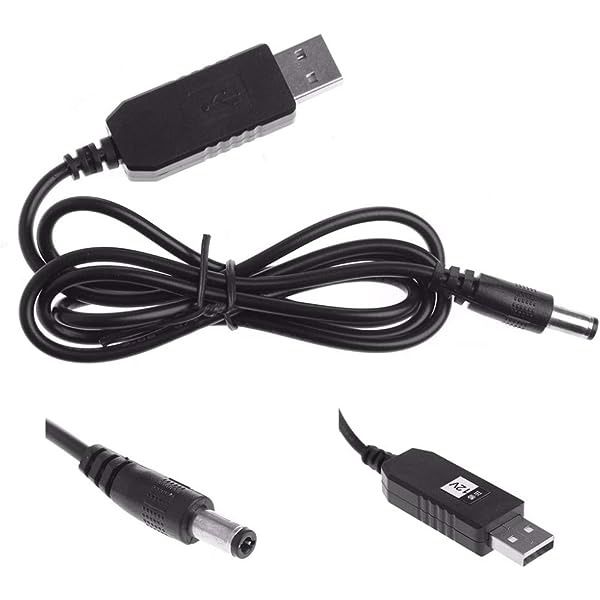 5v to 12v USB to DC Power Cable 5V to 12V DC Power Converter Router Cable Module 5.5x2.1mm
