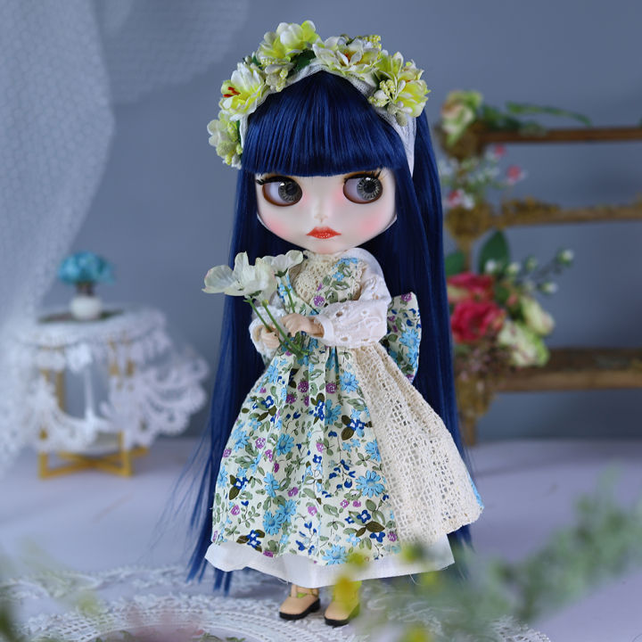 ICY%20DBS%20Blyth%20Doll%20BJD%20Joint%20Body%20White%20Skin%20Blue%20Hair%20Set%20Doll%201/6%2030cm%20Girl%20%20Anime%20SD%20-%20Image%205