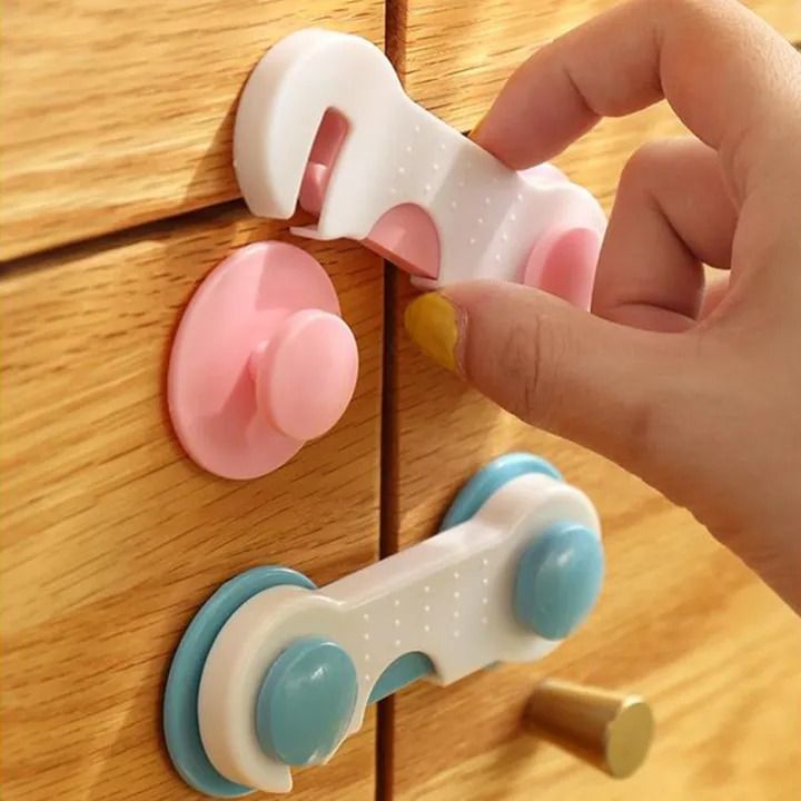 Creative Baby Kids Safety Lock Box Drawer Cupboard Cabinet Wardrobe Door Fridge Safety Lock Prevent Children From Opening Drawers Toddler Safety Protector