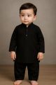 Elegant Baby Boy Black Shalwar Kameez | Formal Ethnic Wear for Toddlers | Pakistani Traditional Suit. 