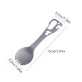 Utility Spork Portable Stainless Fork Spoon Cutlery Multifunctional Bottle Opener Tools Camping Eating Tableware.