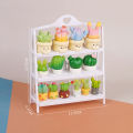 1Pc 1/12 Dollhouse Display Shelf Bread Rack Flower Stand Model Dollhouse Mini Furniture Decoration Dolls House Accessories.
