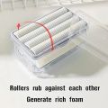Soap Roller Dispenser,2-in-1 Portable Soap Dish and Drain Holes, Multifunctional Soap Holder Travel Soap, Multicolor for Home, Bathroom, Kitchen etc. 