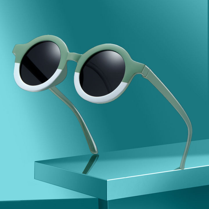 New%20Children's%20Sunglasses%20Korean%20Edition%20Girls'%20Round%20Frame%20Sunglasses%20Personalized%20Baby%20Sunscreen%20Sunglasses%20Fashion%20Versatile%20-%20Image%203