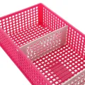 3-compartment mini basket (slide, adjustable hole size) plastic basket stationery basket keyway brand multipurpose basket model P2-0072. 