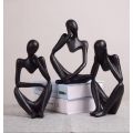 Statue For Decoration,3 Pcs,Nordic Abstract Thinker Statue,Sculpture Decoration, Thinking Human, Decoration Pieces For Home,Decorative Item For Home,Concrete Decoration Pieces,Home Decor Set,Decorative Items For Room,Fancy Decoration Pieces,concrete. 