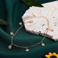 【Must-Have Accessories】 2023 New Cute Daisy Flower Chain Anklets for Women Summer Beach Colorful Beads Anklet Bracelet On Leg Foot Chain Boho Jewelry.