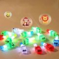 5Pcs Cartoon Cute Projection LED Finger Light Toys Multi-pattern Light-emitting Ring Finger Light Toys Birthday Decorations.