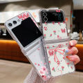 Bow Tie Flower Clear Case For Samsung Galaxy Z Flip 7 FE 6 5 4 3 Shockproof Folding Hard Cover For Samsung Z Flip7 Flip6 Flip4. 