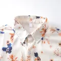 Trendy Red Printed Short Sleeve Casual Shirts for Men for Beach Wear. 