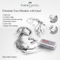 Faber Castell dust-free eraser Blue (erasable), black and White Pencil Eraser 2 b clean pencil eraser (1 pc). 