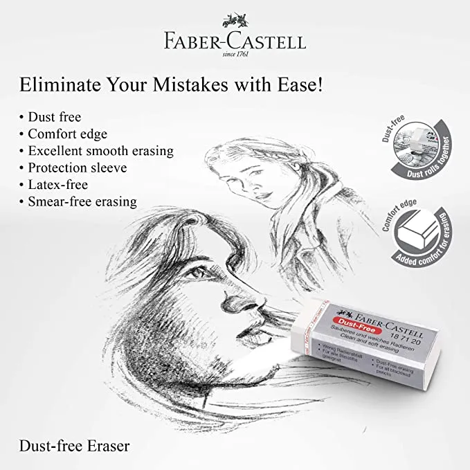 Faber%20Castell%20dust-free%20eraser%20Blue%20(erasable),%20black%20and%20White%20Pencil%20Eraser%202%20b%20clean%20pencil%20eraser%20(1%20pc)%20-%20Image%205