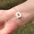 Pack of 3 Handmade White Beaded Cute Anklet , and pair of Bracelets Seed Beads for Girls Woman Special and gives a Cute look .. 
