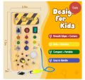 Montessori Kids Wooden Busy Board with 8 LED Light switches, Sensory Toys Light Switch Toys Travel Toys for Kids.. 