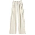 2025 New Spring Summer Casual Loose Women's Wide Leg Full Length Pants High Waist Solid Female Elegant Straight Trousers. 