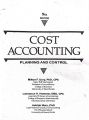 Cost Accounting book 9th Edition by Matz and Usry. 