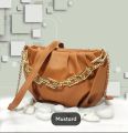 Girls Shoulder Bag with Stylish Golden Chain and Long Strap Crossbody Wallet. 