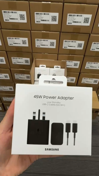 [Original] Samsung 45W USB-C PD Super Fast Charging Power Adapter with type C Cable compatible with Samsung | 1 Year warranty